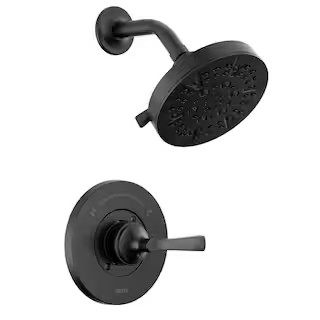 Delta Faryn Single-Handle 5-Spray Shower Faucet in Matte Black (Valve Included) 142822-BL - The H... | The Home Depot