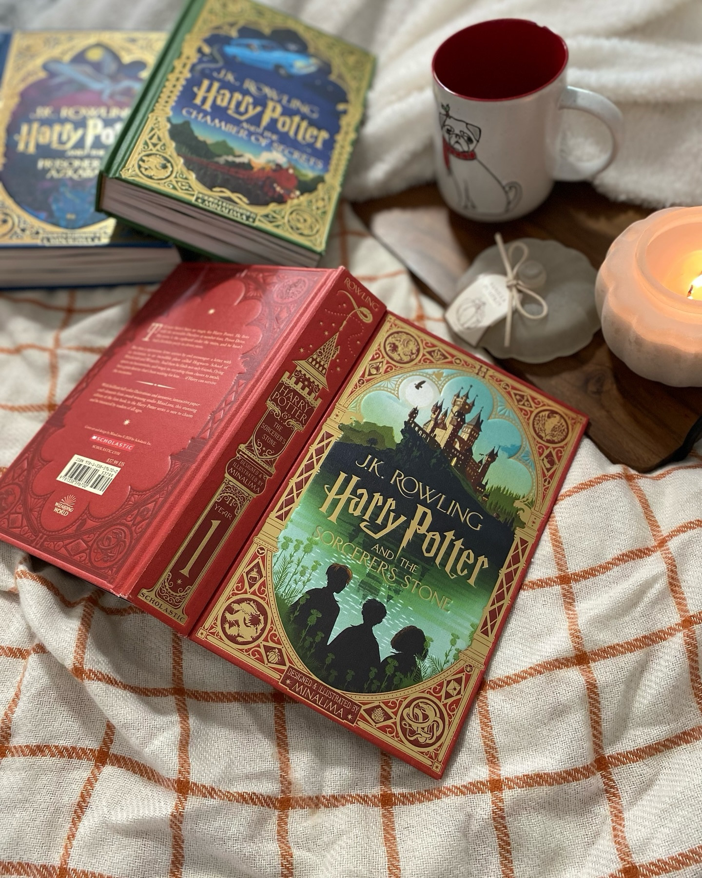 Does this time of year make anybody else want to curl up and re-read or re-watch Harry Potter? I found these beautiful books and plan to read them with my daughters. I’m sad they aren’t finishing the series. And I’m hoping to re-read the series soon on my own. I’ve only read it once. 🙈 Let me know if  you have any Harry Potter Plans this year! We love to re-watch the movies this time of year. What about you?