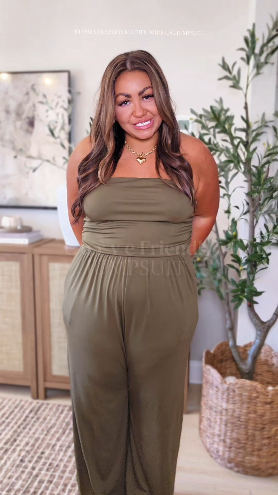 Strapless, Ruched, & Tummy Hiding Jumpsuit for my  curvy Girlies!

#LTKPlusSize #LTKMidsize #LTKootd