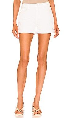 7 For All Mankind Mid Roll Short in Broken Twill White from Revolve.com | Revolve Clothing (Global)