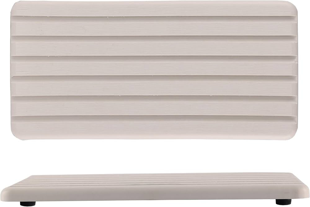 2 PCS Water Absorbent Diatomite Coasters Rectangle, Grooved Design, Water Absorbing Stone Used fo... | Amazon (US)