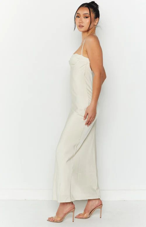 Mariana Cream Lace Bust Midi Dress | Beginning Boutique (AU)