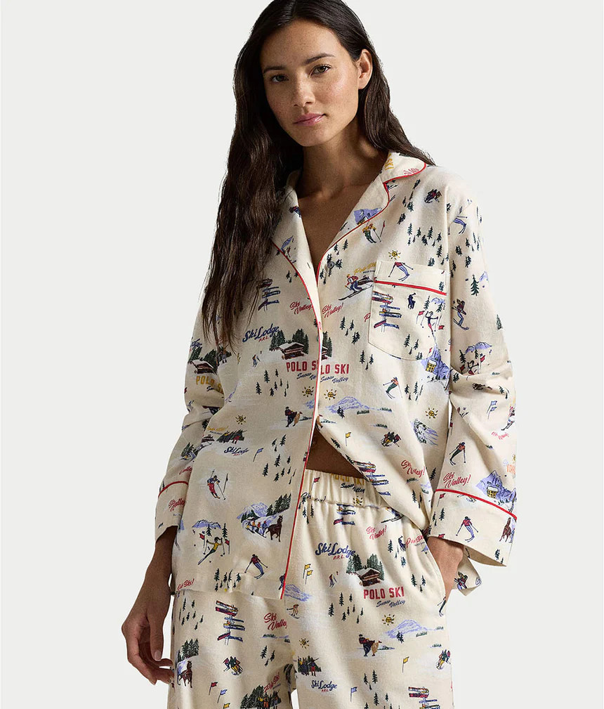 Cozy Flannel Ski Slopes Pajama Set | Bare Necessities