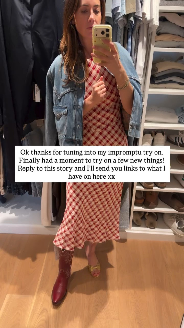 Finally had a moment to try on a few new things! Dress, denim jacket, heels and boots!

#LTKootd #LTKSeasonal