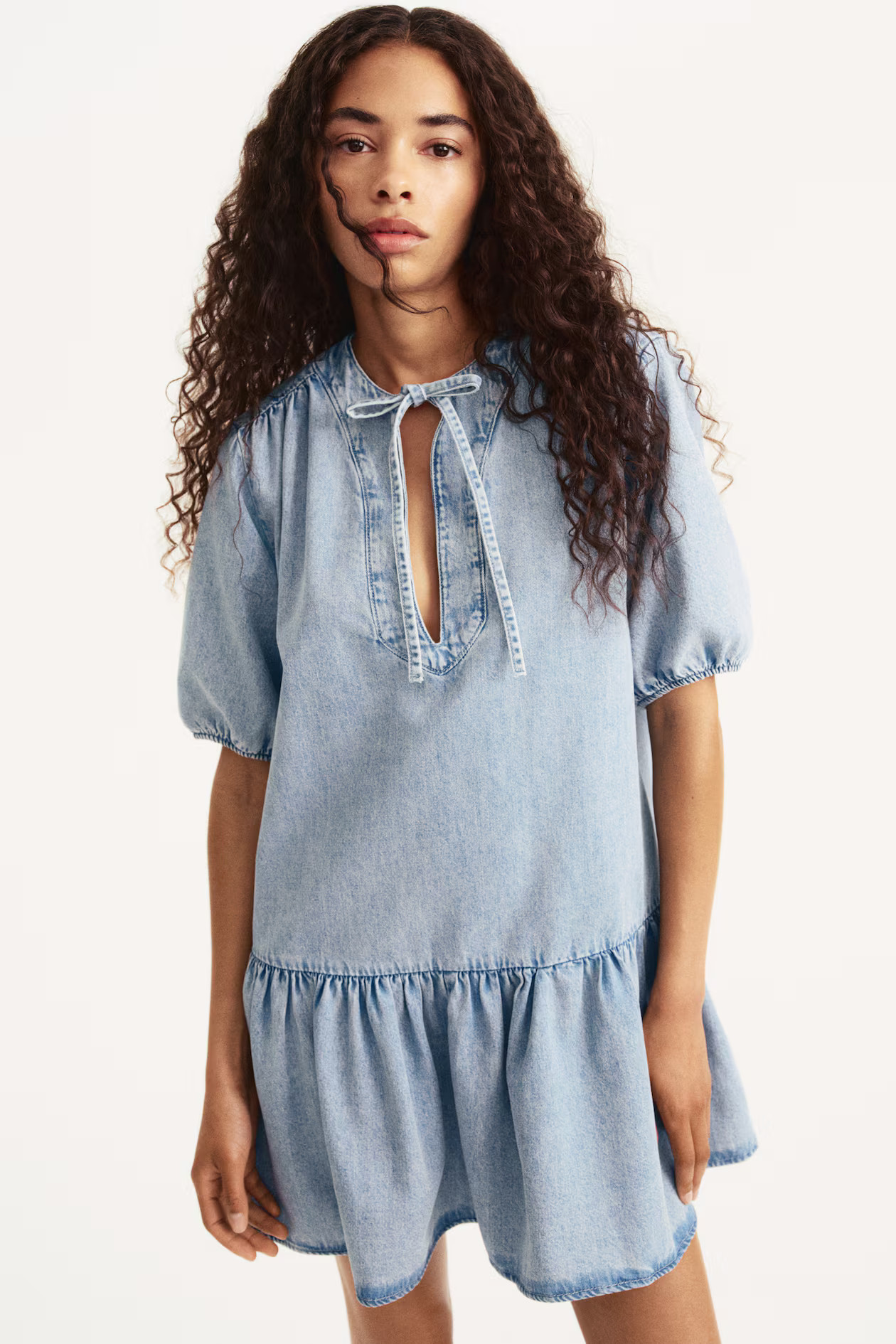 Flared-Hem Denim Dress | H&M (US + CA)