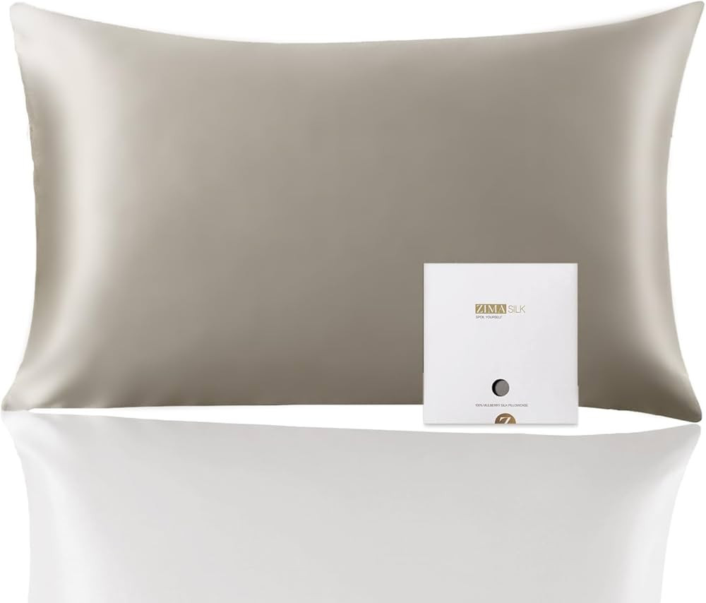ZIMASILK 100% Mulberry Silk Pillowcase for Hair and Skin Health,Soft and Smooth,Both Sides Premiu... | Amazon (US)