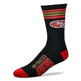 NFL 4 Stripe Deuce Crew Socks-San Francisco 49ers-Medium | Amazon (US)