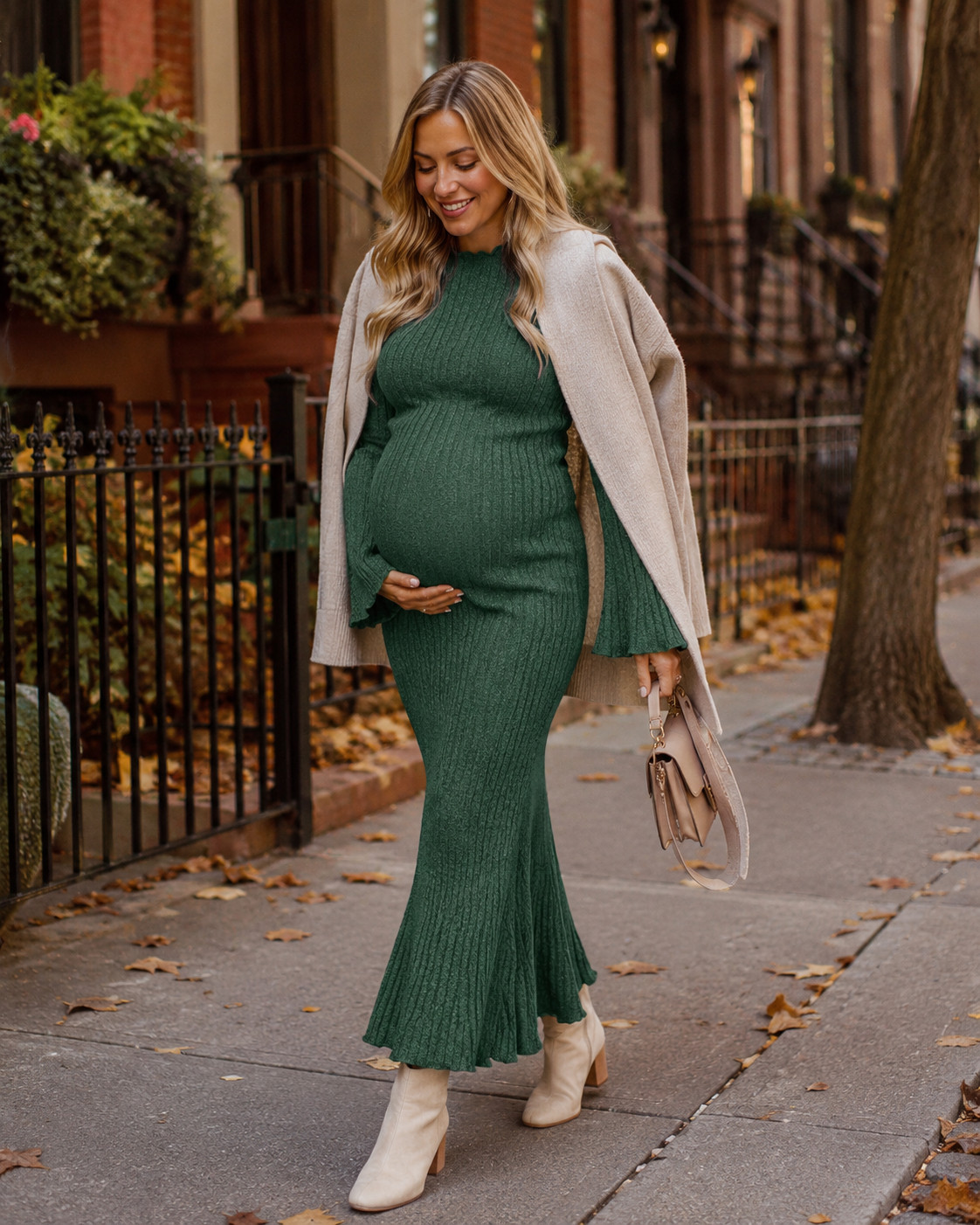 This Amazon green knit maternity dress is giving the prettiest cozy fall energy 💚 The fitted ribbed shape shows off the bump beautifully while the flared sleeves and longer hem keep it feeling feminine and elevated. Styled with cream boots, a neutral coat, and a simple bag for an easy fall day out. Such a cute pick for brunch, fall photos, baby shower plans, date days, or just feeling a little extra put together while pregnant.

#MaternityStyle #FallMaternityStyle #MaternityDress #PregnancyStyle #BumpStyle #FallOutfitIdeas #MaternityFashion #GreenDress #KnitDress #SweaterDress #PregnancyOutfit #MomToBeStyle #FallPregnancy #BumpFriendly #MaternityWardrobe #FallFashion #MaternityOOTD #CozyFallStyle #LTKMaternity #LTKStyle 

 #LTKSeasonal #LTKU #LTKBump