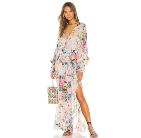 Teien Caftan in Pastel Twins
Swim suit cover up, vacation dress, chiffon slit maxi dress, party dress, special occasion dress, spring dress.