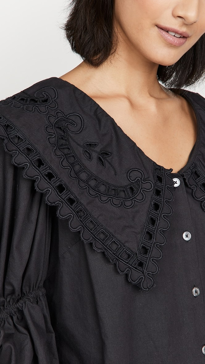 Santos Eyelet Collar Blouse | Shopbop