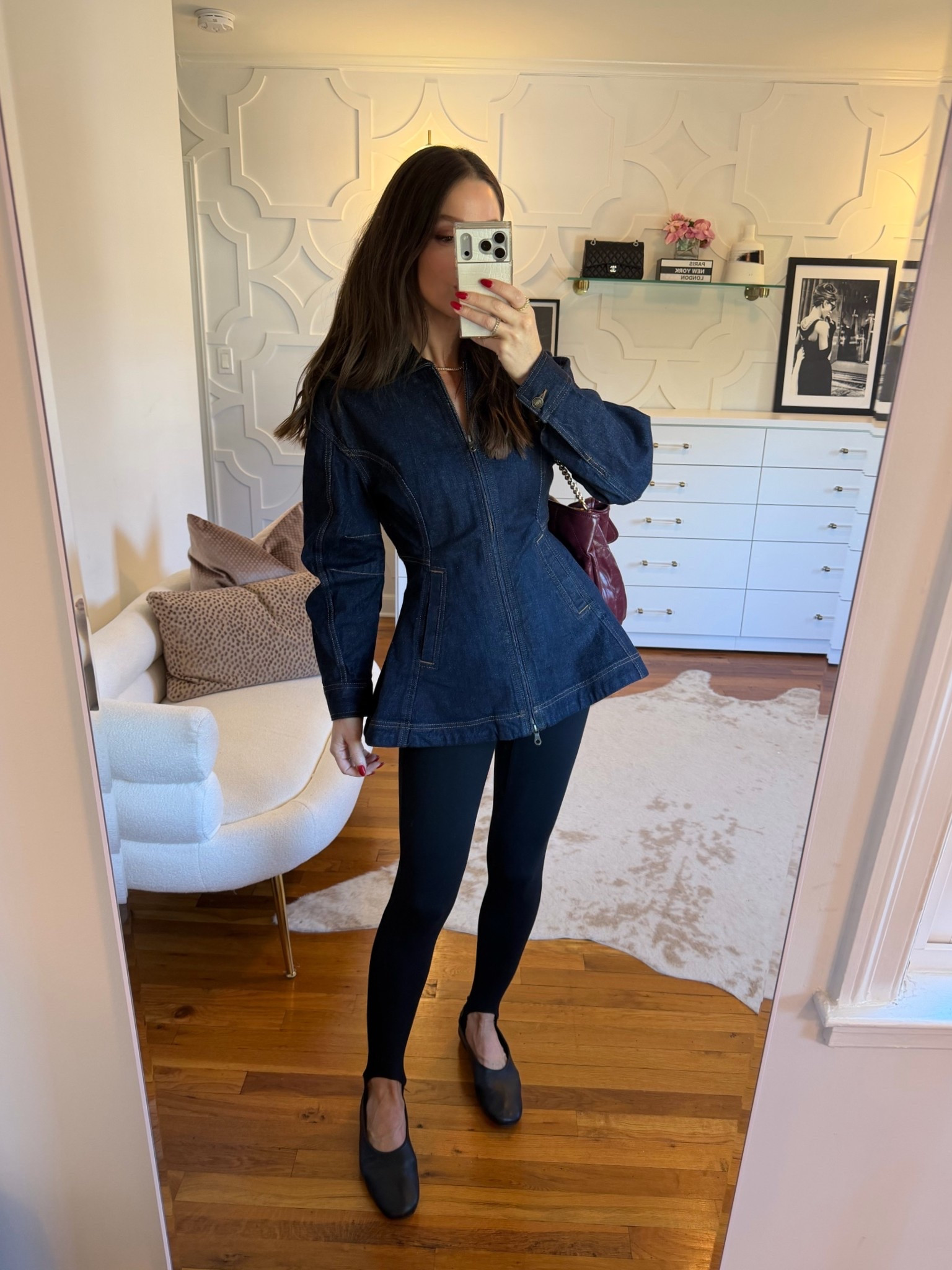 Outfit of the day for this beautiful fall-like weather! These flats are incredible for fall. So comfy and run true to size. The jacket is insane and only $38 🤯 also true to size as are the pants.

#LTKootd #LTKSeasonal #LTKOver40