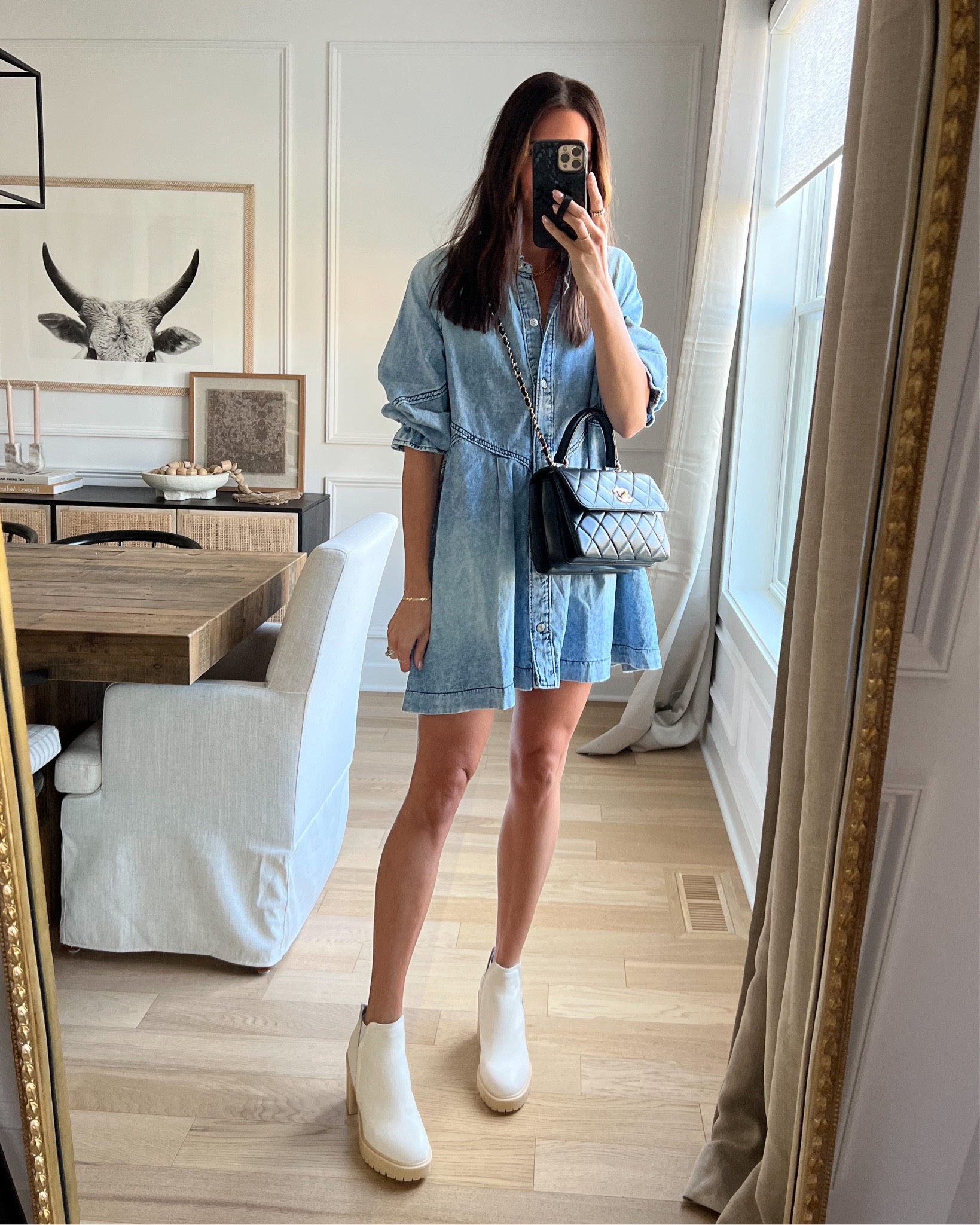 frye denim dress Women's 100% Cotton Form Fitting Buttons Pockets Mini  Ewirelessgear Cutting off just above the knee Frye Women's Denim Midi Button