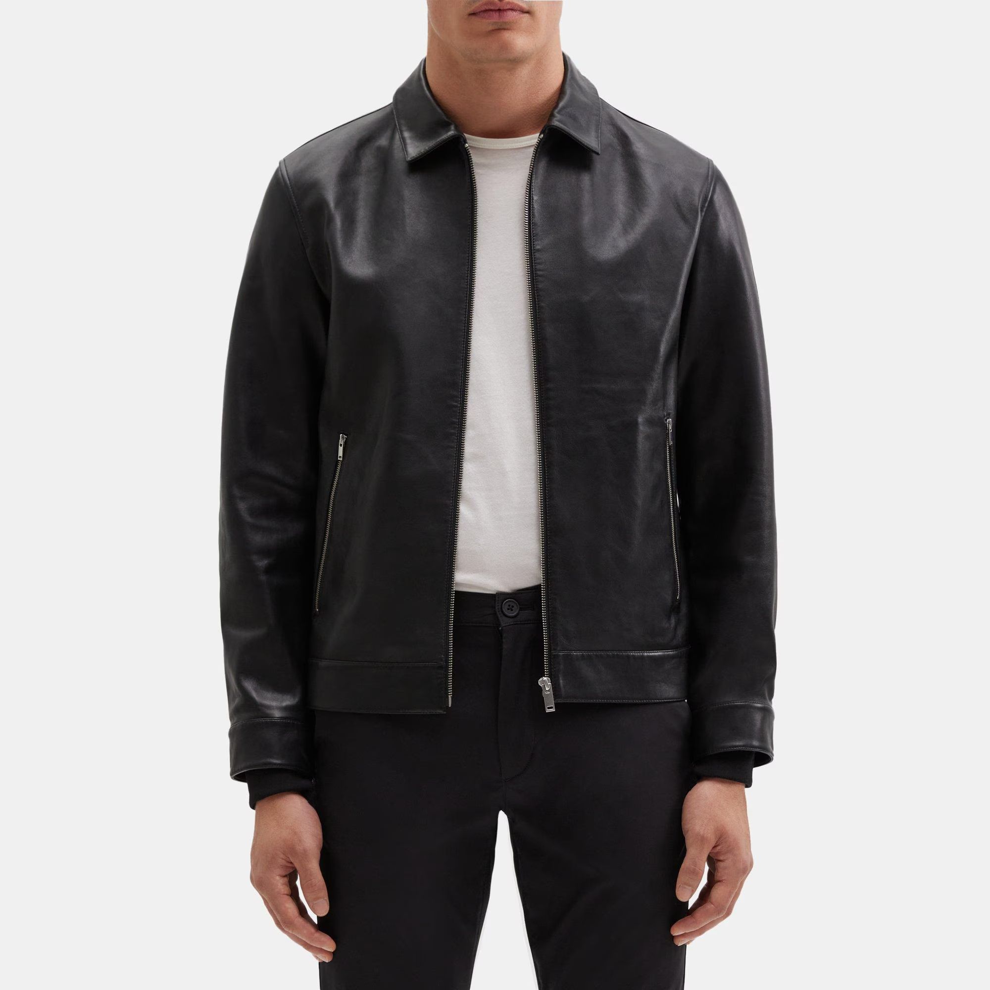 Bomber Jacket in Leather | Theory Outlet