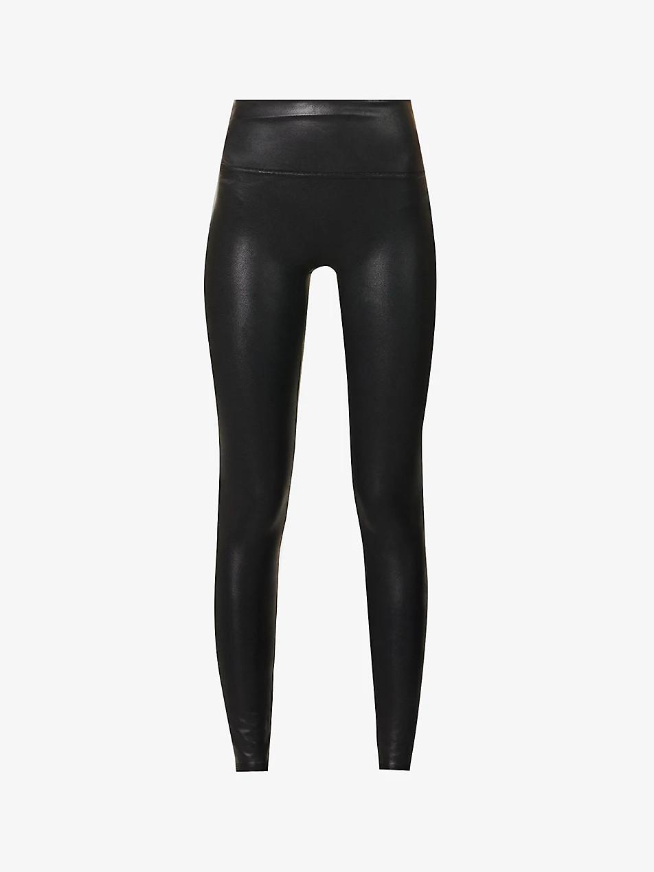 High-rise faux-leather leggings | Selfridges