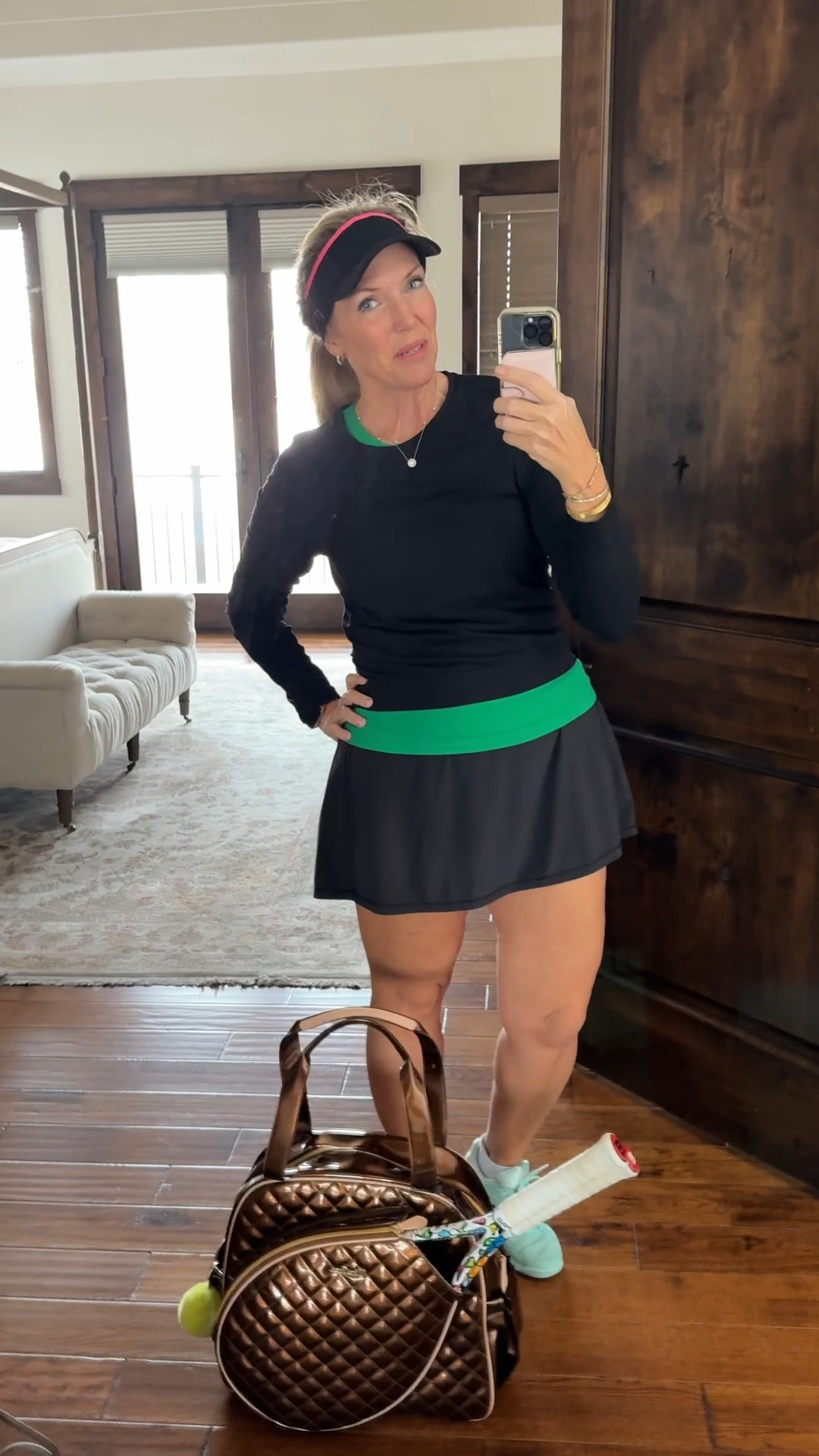 Tuesday is league day! Green and black are the team colors. I’m so excited to get it on the court!

#LTKOver40 #LTKActive #LTKWatchNow