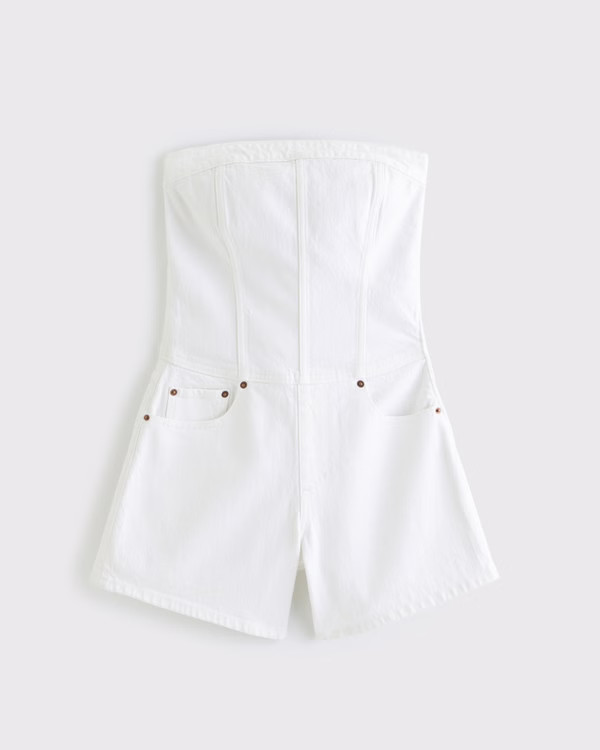 Strapless Denim Romper | Abercrombie &amp; Fitch (US)