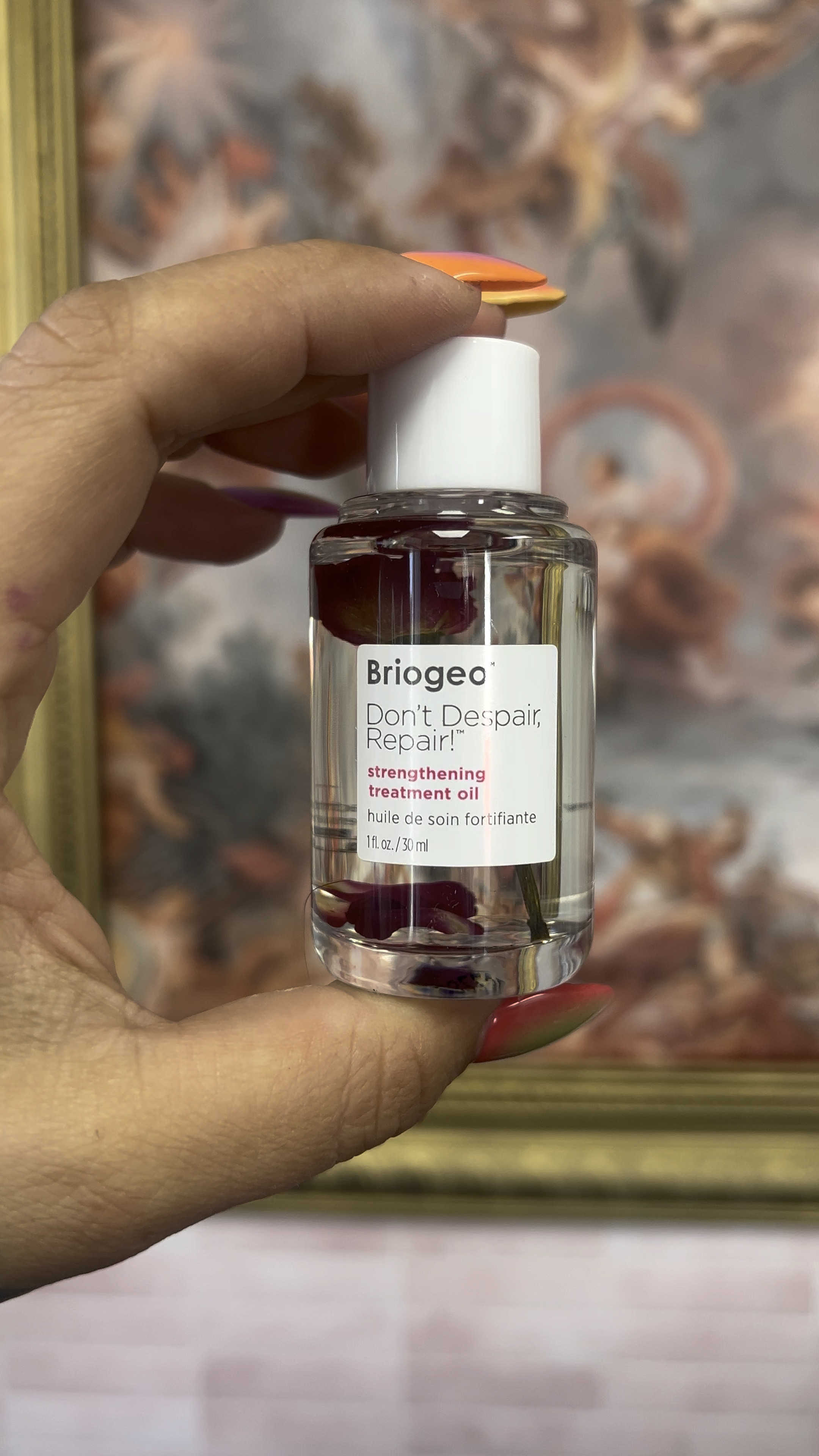 Oil that’s pretty in a bottle and good for your hair 🌹 provides protection and increases shine 

#LTKStyleTip #LTKItBag #LTKFindsUnder50
