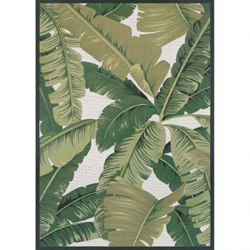 Couristan Dolce Palm Lily Indoor/Outdoor Area Rug, 5'3" x 7'6", Hunter Green-Ivory | Walmart (US)