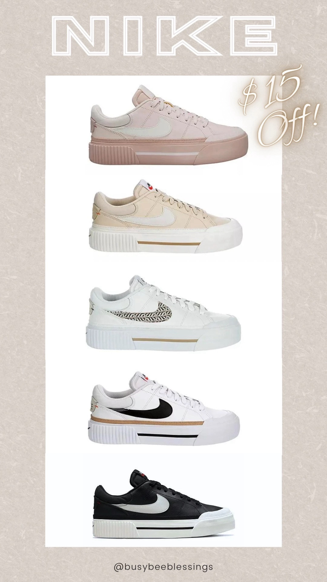 ✨Deal Alert✨ Get $15 off Nike shoes, fall boot, kids shoes and more. The Nike Legacy is so cute and comfy. They are perfect for all-day wear and this is a great price with so many color options! This style sells out fast so get them soon! Use code DEAL15 for $15 off $99. It’s a great time to buy shoes, boots and slippers for the entire family.

#nike #shoes #comfyshoes

#LTKsalealert #LTKfamily #LTKshoecrush