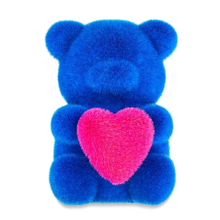 Valentine's Day 4 in Small Flocked Blue Bear Decor by Way To Celebrate | Walmart (US)
