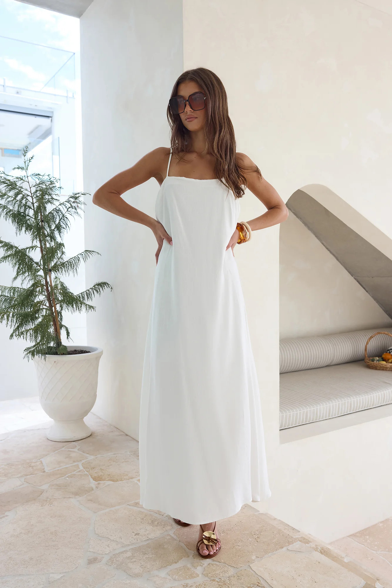 Warmth Of Love Maxi Dress White | Fortunate One
