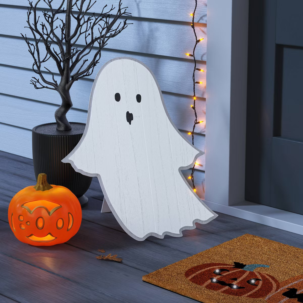 23" Wood Ghost Sign Halloween Decorative Sculpture - Hyde & EEK! Boutique™ | Target