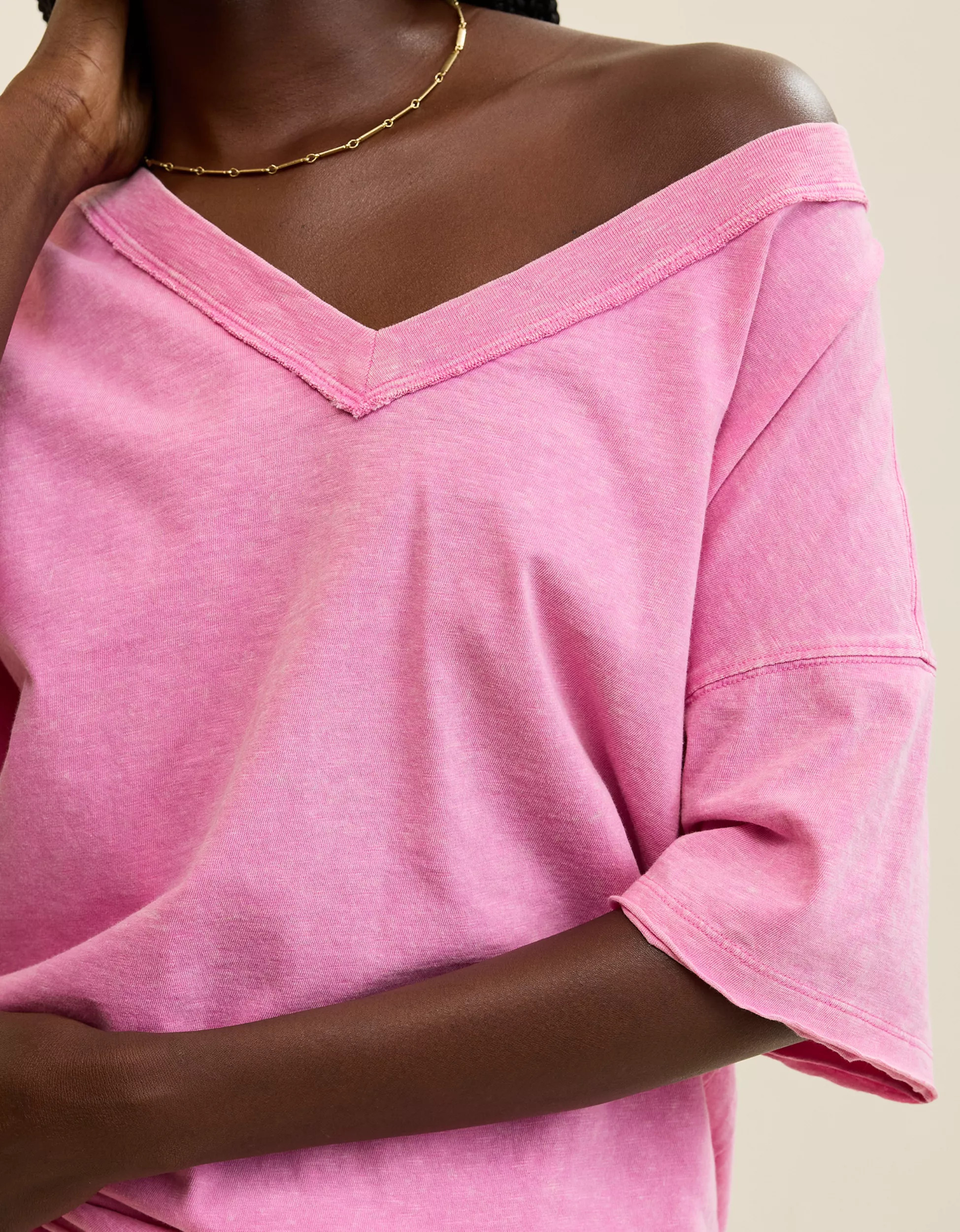 Aerie Oversized V-Neck Boyfriend T-Shirt | Aerie