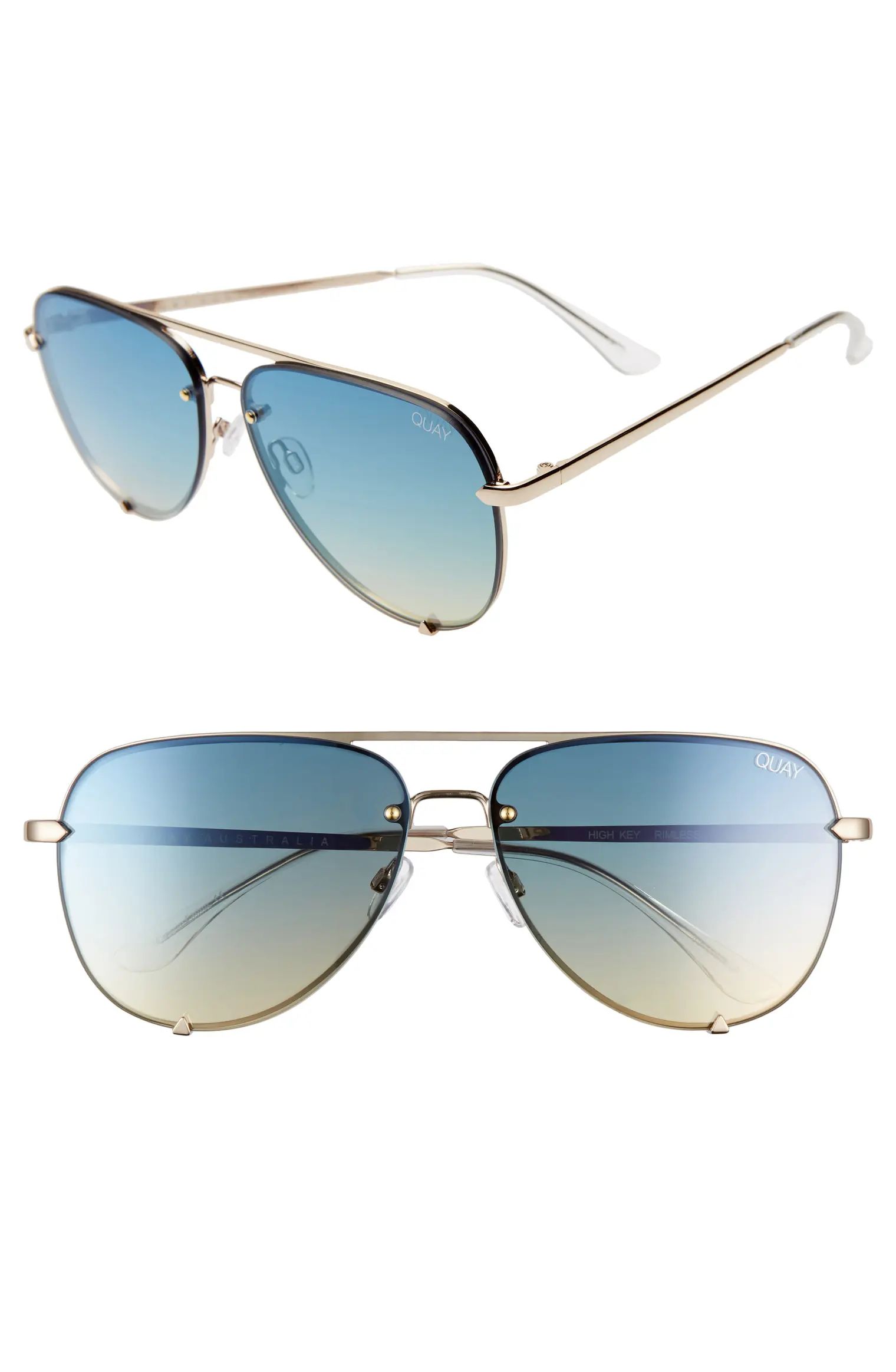 High Key 65mm Oversize Rimless Aviator Sunglasses | Nordstrom
