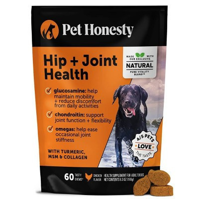 Pet Honesty Hip & Joint Health Chicken Flavor Supplement for Dog - 60ct | Target