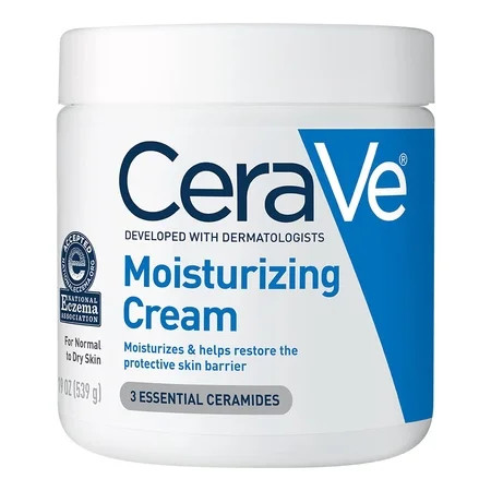 CeraVe Moisturizing Cream | Body and Face Moisturizer for Dry Skin | Body Cream with Hyaluronic Acid and Ceramides | Normal | Fragrance Free | 19 Oz | Packages May Vary | Walmart (US)