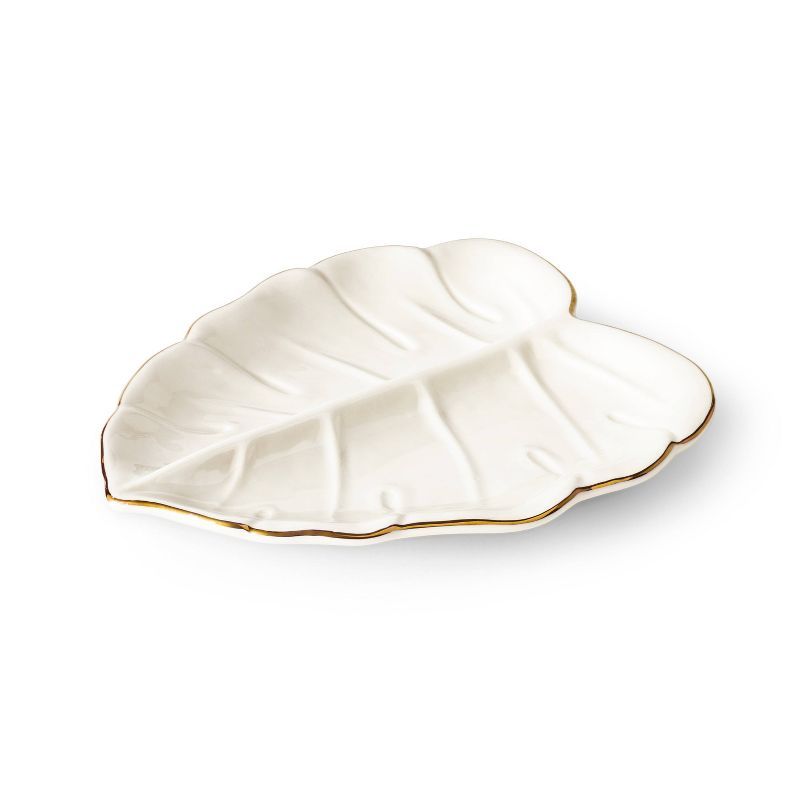 Leaf Divided Serve Dining Plate White - Tabitha Brown for Target | Target