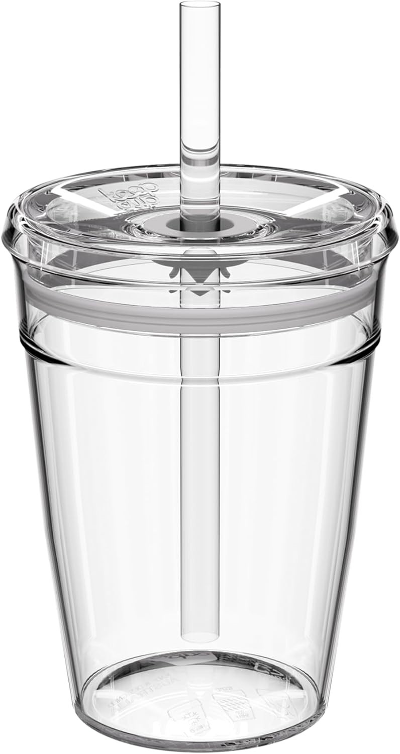 KeepCup Cold Cup - Clear Plastic, Reusable Ice Coffee Cup with Lid and Straw - Medium 12oz (340ml... | Amazon (UK)