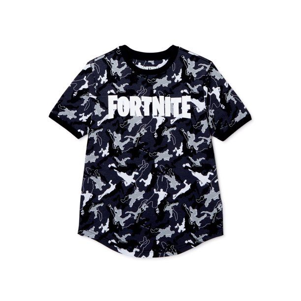 Fortnite Logo Camo Boys Short Sleeve Graphic T-Shirt, Sizes 8-18 | Walmart (US)
