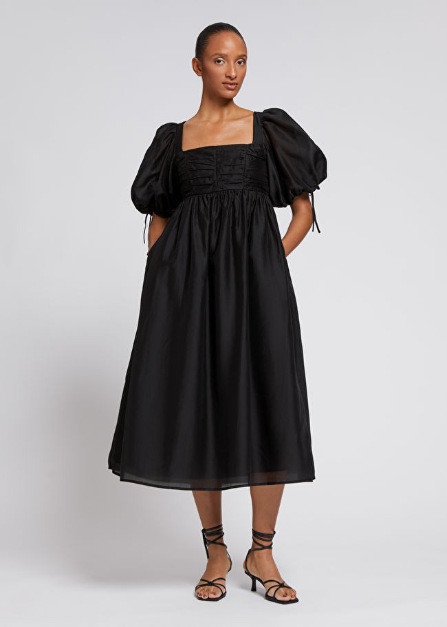 Babydoll Tied Sleeve Detail Dress | & Other Stories US