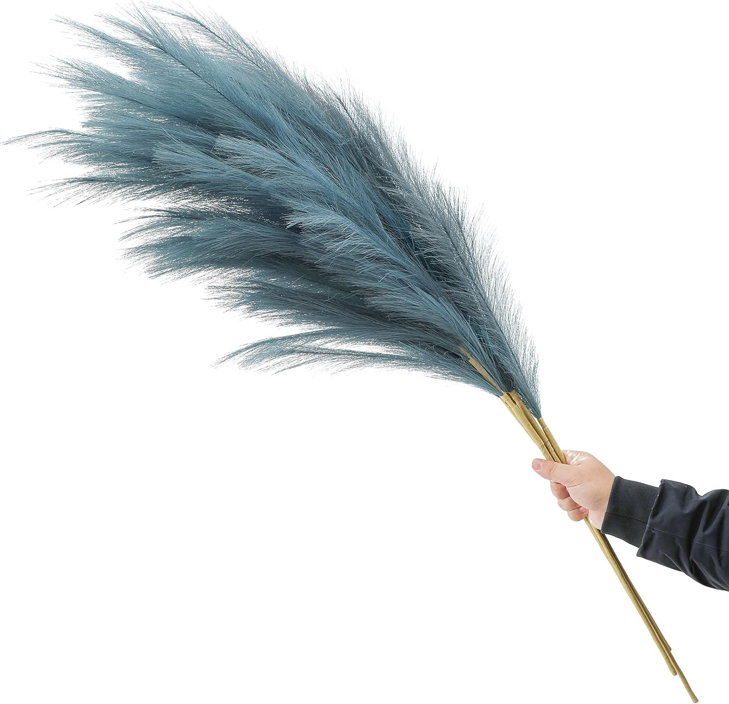 Pampas Grass 43inch Set 5 Fluffy Faux Pampas Grass Tall Decorations Non-Shedding Floor and vase f... | Amazon (US)