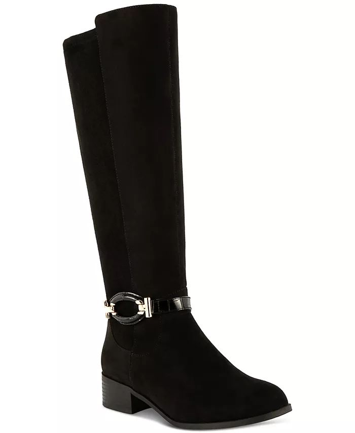 Karen Scott Stanell Buckled Riding Boots, Created for Macy's - Macy's | Macy's