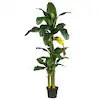 Nearly Natural 6 ft. Artificial Triple-Stalk Banana Silk Tree 5226 | The Home Depot