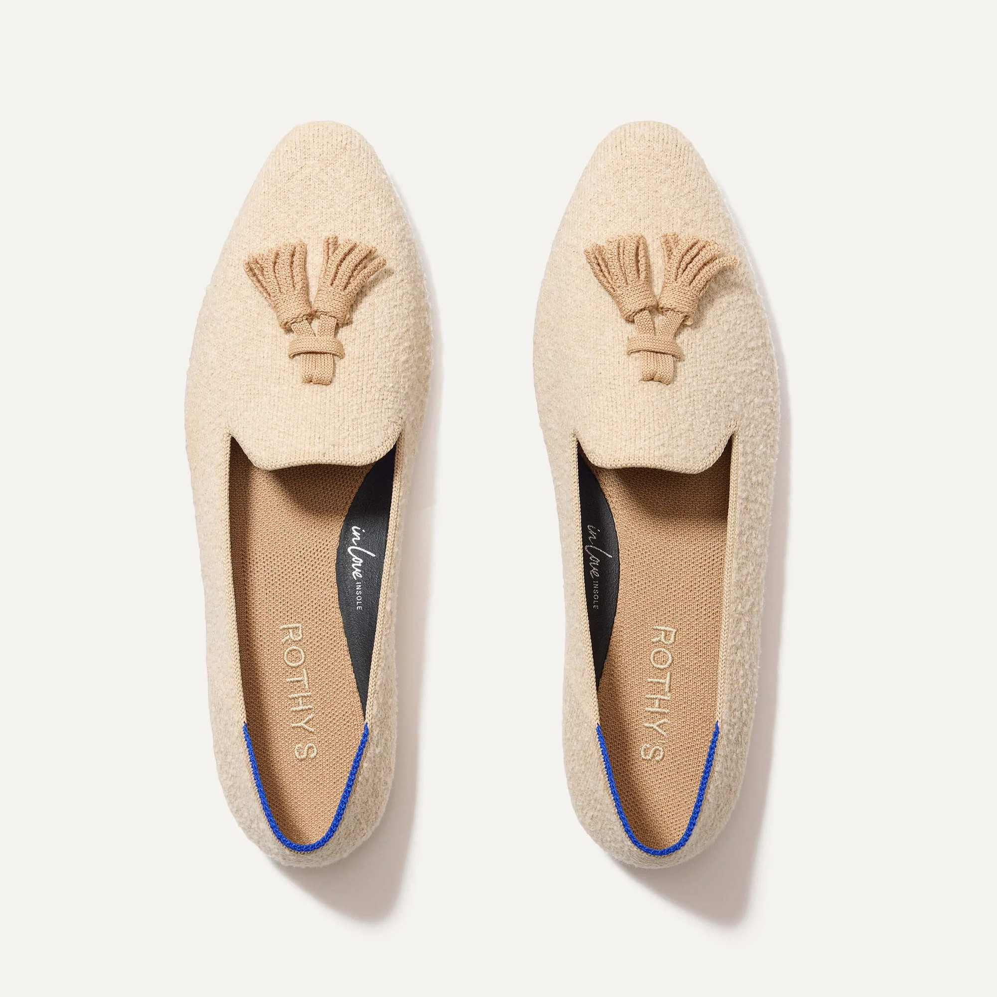 The Almond Tassel Loafer in Toasty Bouclé | Rothy's | Rothy's