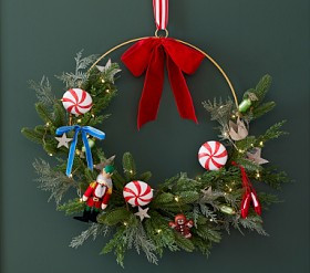 Rifle Paper Co. Christmas Demi Wreath | Pottery Barn Kids