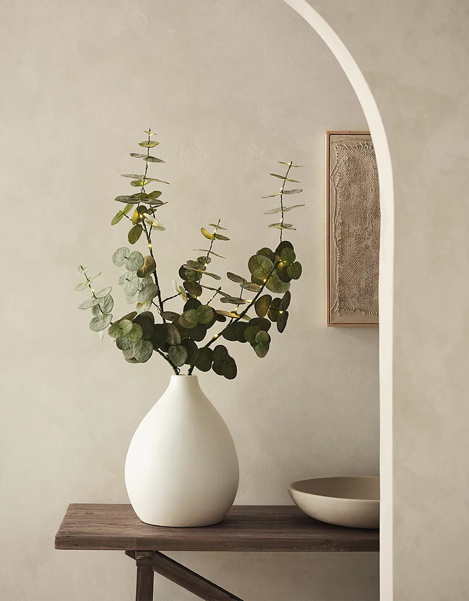 Blush Eucalyptus Pre-Lit Branches \u2013 Set of 2 | Decorative Accessori... | The White Company UK & ROW