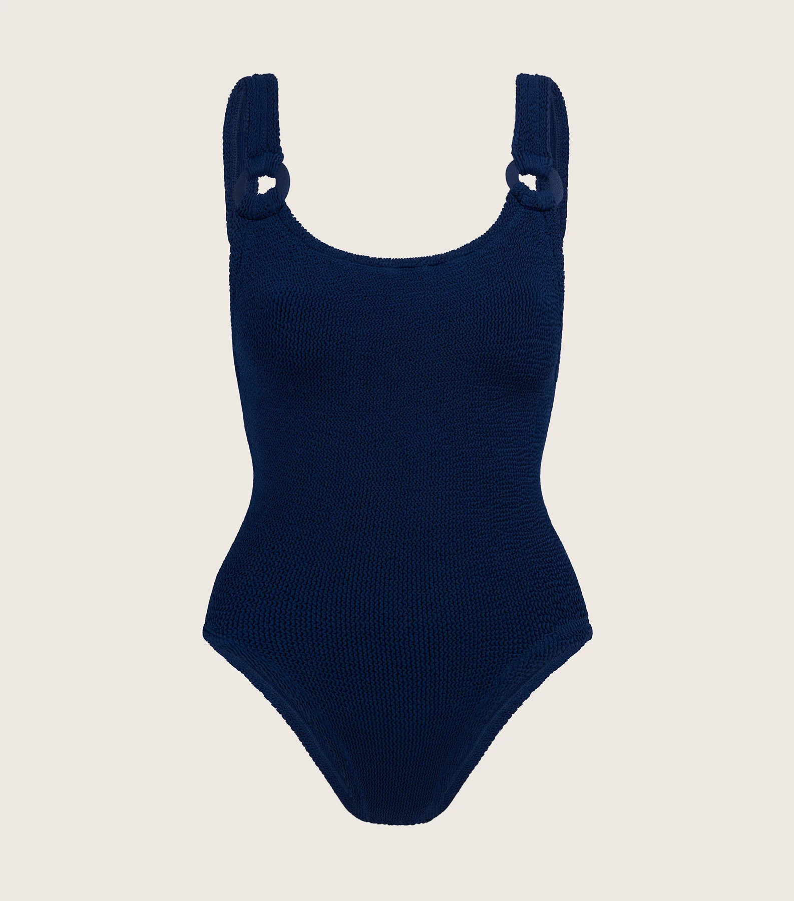 Domino Swim With Tonal Hoops - Navy | HUNZA G
