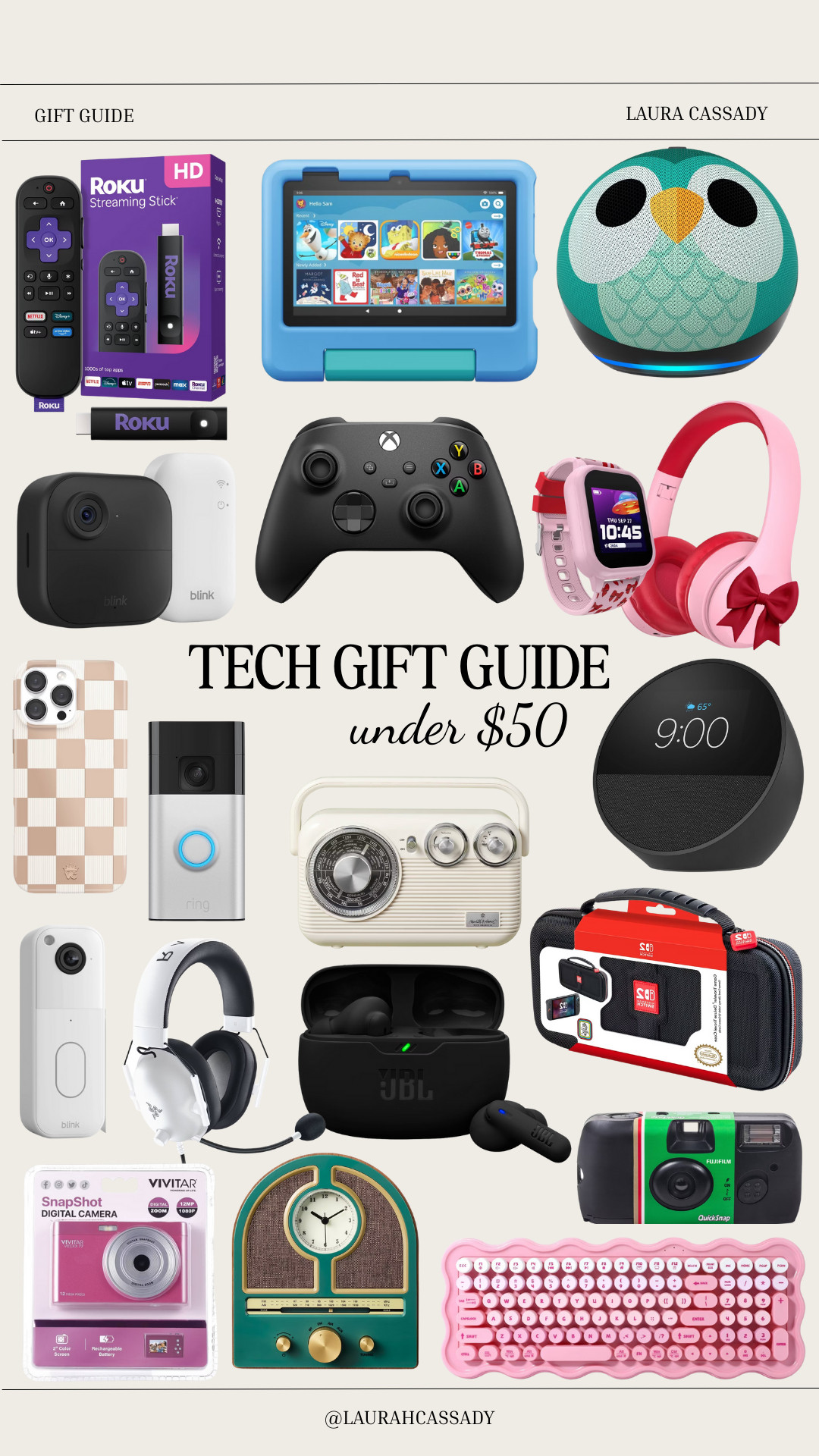 Tech Gift Guide Under $50 ⚡🎁 Sharing budget-friendly tech gifts that are practical, fun, and perfect for everyday use — think phone accessories, smart gadgets, desk tech, and must-have electronics. Great for kids, teens, coworkers, and stocking stuffers! 

 #TechGifts #TechGiftGuide #GiftsUnder50 #AffordableTech #BudgetFriendlyGifts #StockingStuffers #HolidayGiftIdeas #GiftGuide2024 #LTKHoliday #LTKFinds #LTKDeals #TechEssentials #LTKGiftGuide #LTKHoliday #LTKFindsUnder100