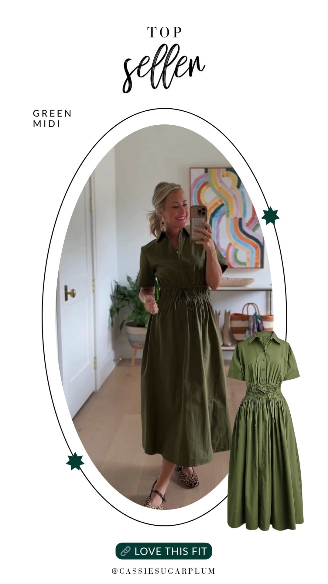 Love this outfit! This green midi from Amazon is such a great color & the fit is so flattering. Perfect to style with flats like these Nordstrom leopard print ones, or elevate with heels or boots!

#LTKStyleTip #LTKSeasonal #LTKOver40