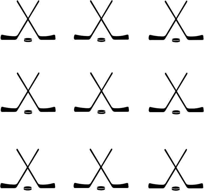 36pcs/Set Hockey Cross Sticks Pattern Vinyl Wall Decal for Kids Room boy Bedroom Sticker Baby Nur... | Amazon (US)