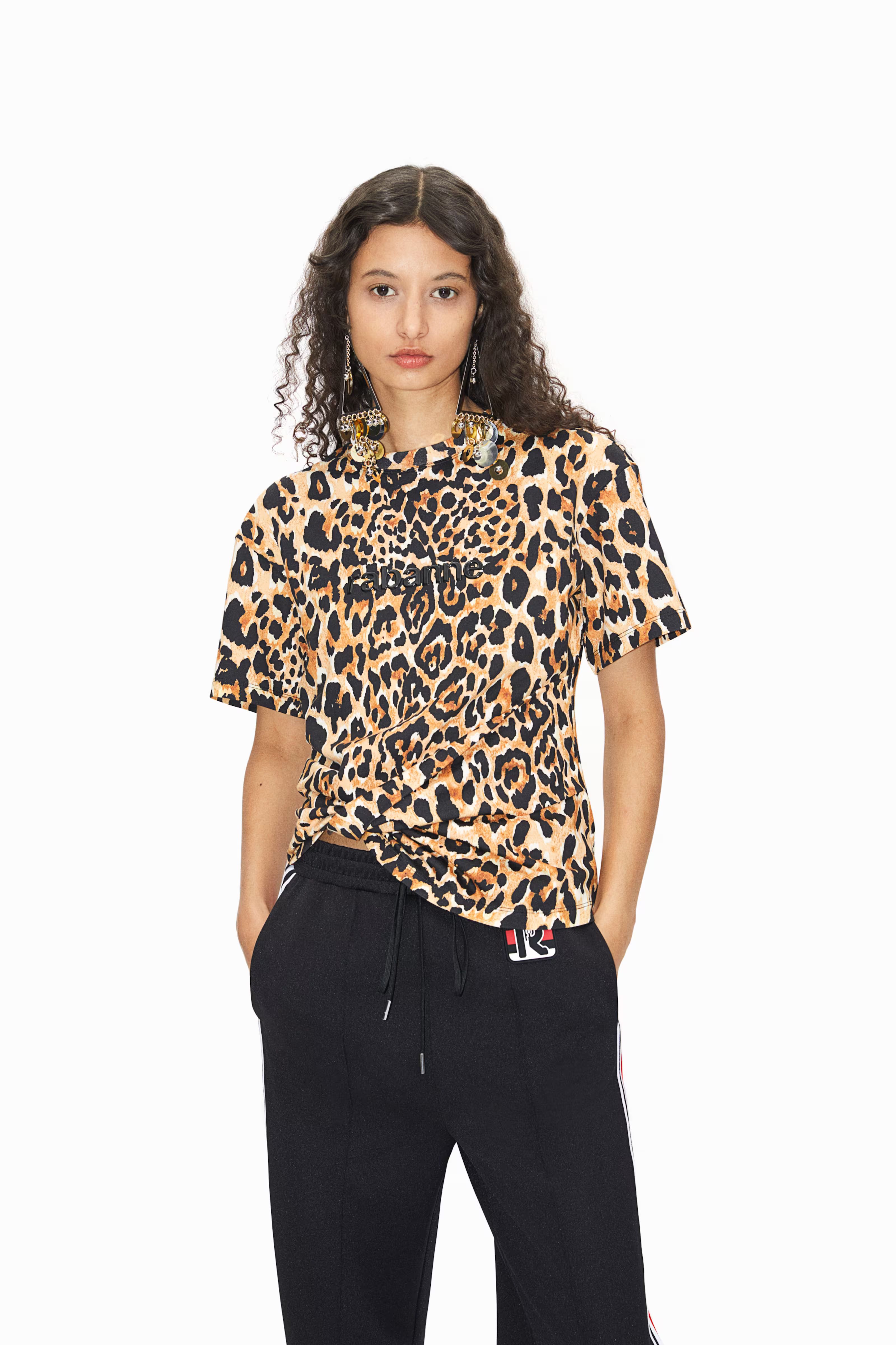 Leopard-print twist-detail T-shirt | H&M (UK, MY, IN, SG, PH, TW, HK)