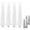 Fo32won Snowy White LED Flameless Taper Candles Battery Operated with Remote and Timer, Set of 4 ... | Amazon (US)
