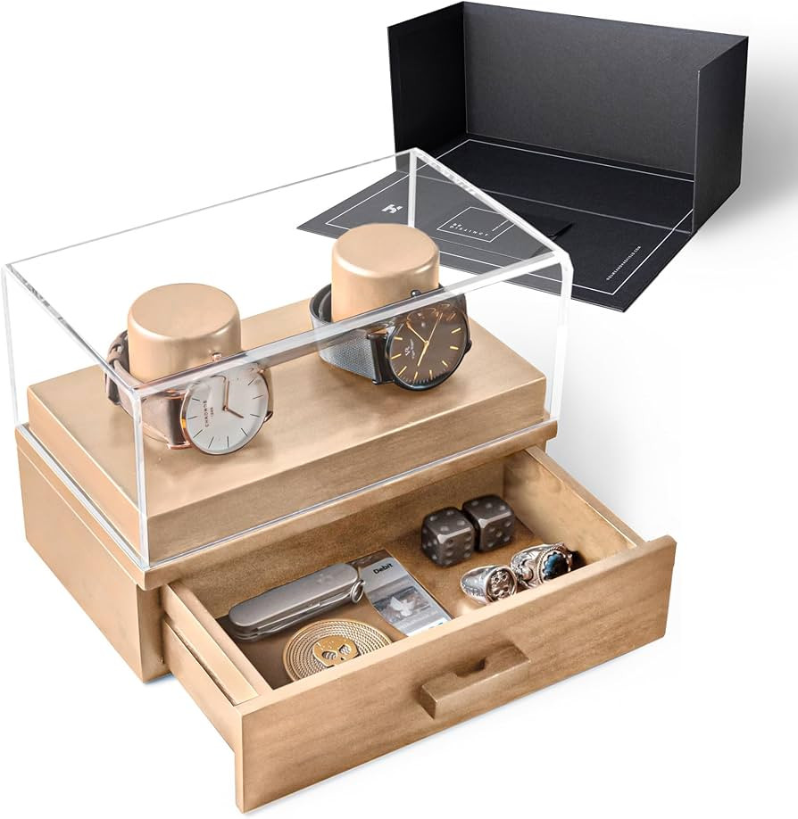 Display Your Favorite Watches with The Weekender – Handcrafted Watch Display Case for 2 Watches... | Amazon (US)