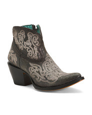 Made In Mexico Leather Luminescent Embroidery J Toe Western Boots | Women's Shoes | Marshalls | Marshalls