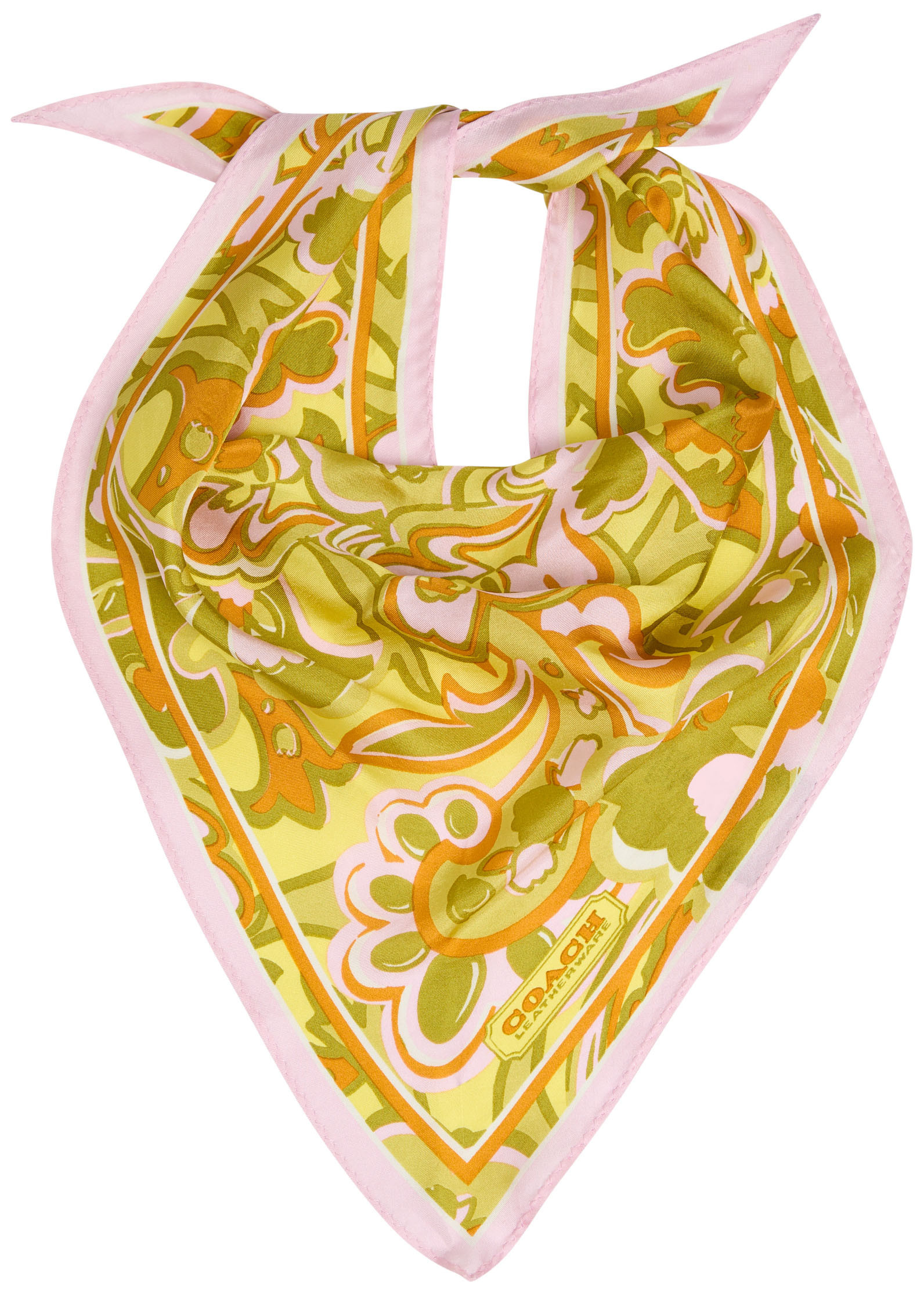 Andrea patterned silk triangle scarf | Harvey Nichols