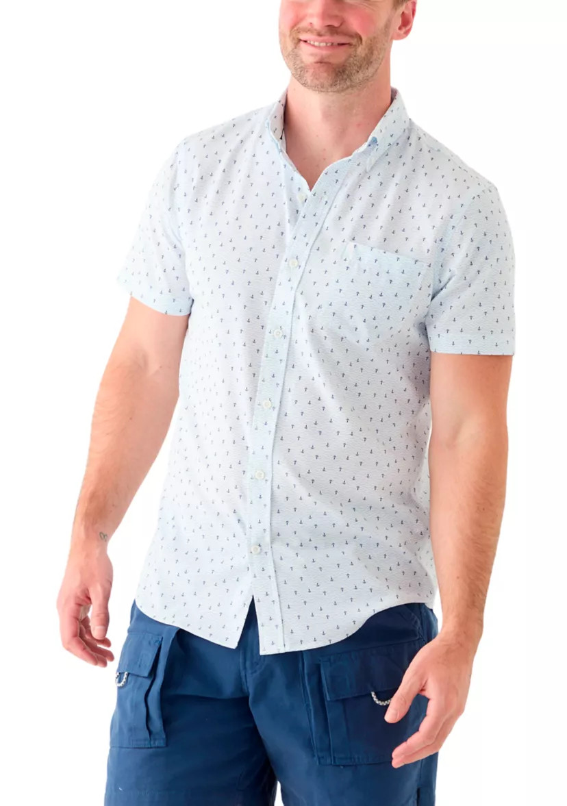 Short Sleeve Breeze Anchor Print Shirt | Belk